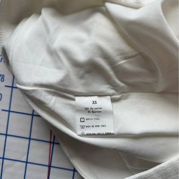 Qelvarine White Pleated Ruffle Mini Skort – Low Rise – Side Zip – Size XS - Picture 6 of 11